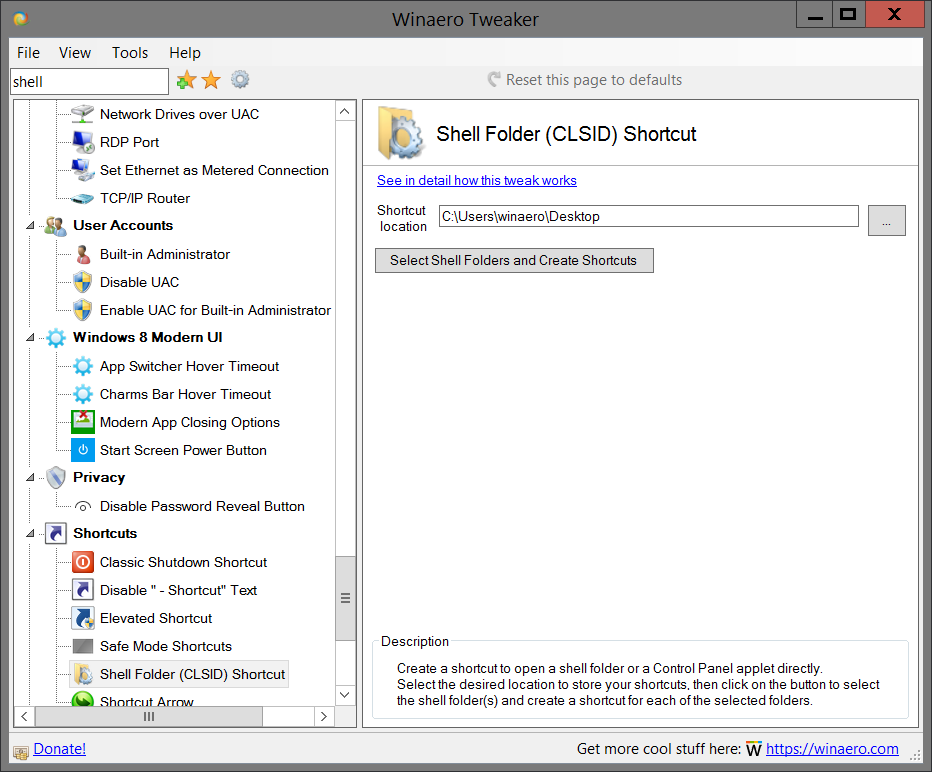 Winaero Tweaker Shell Folders 1