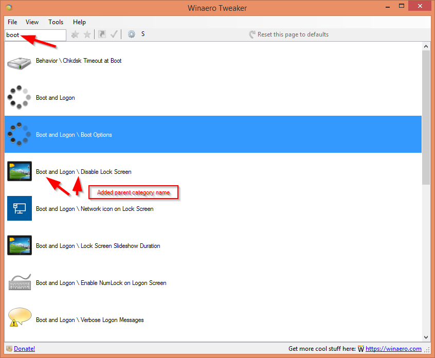 Tweaker 0.16 Search
